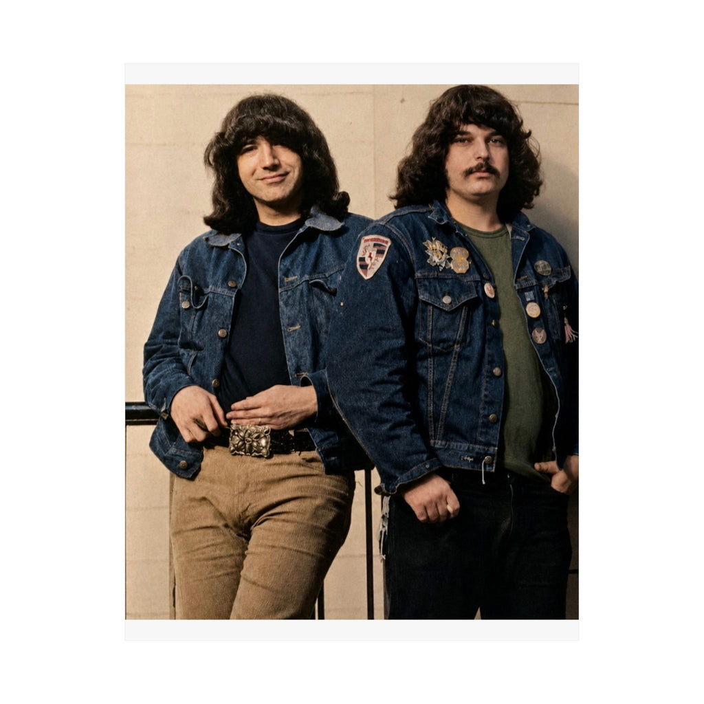 1970s Jerry & Pigpen Poster Matte Vertical Poster | Grateful Dead Band Photography
