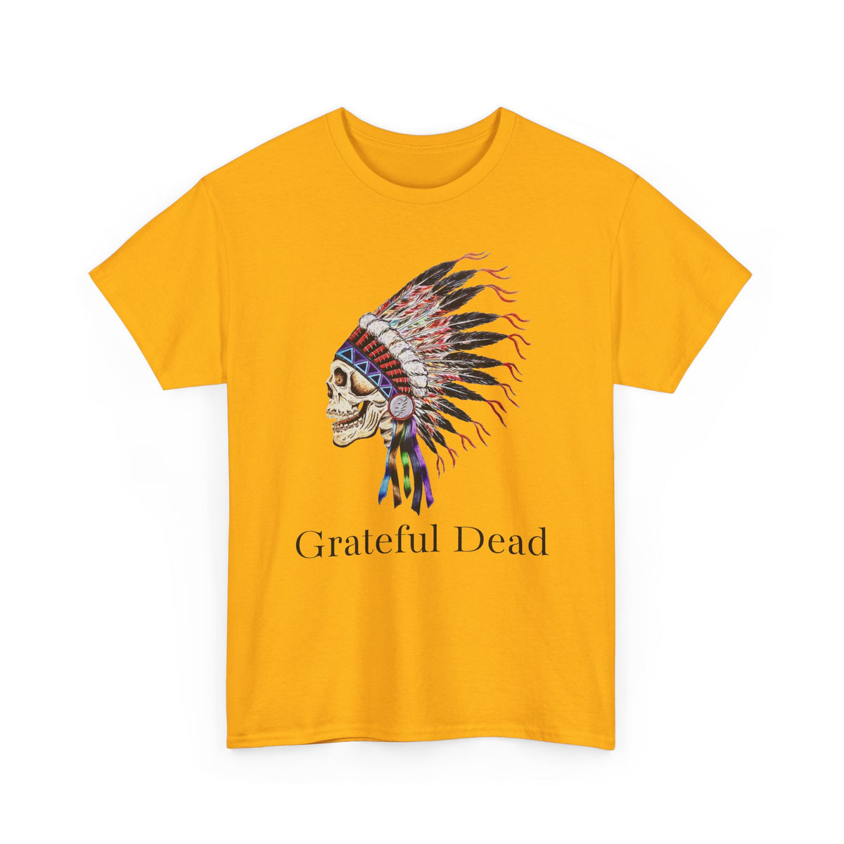 Grateful Dead Skull with Native Headdress T-Shirt | Band Tee