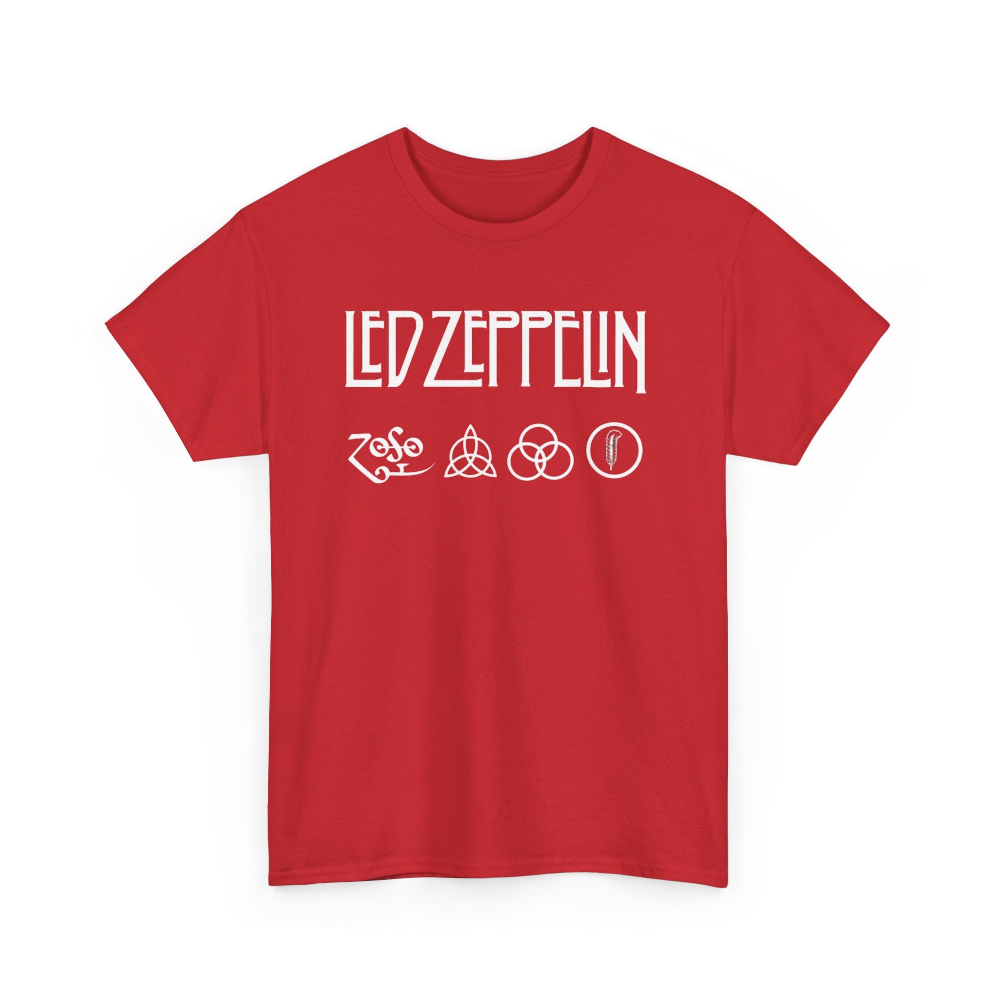 Led Zeppelin Symbols Graphic Tee - Classic Rock Band Logo T-Shirt