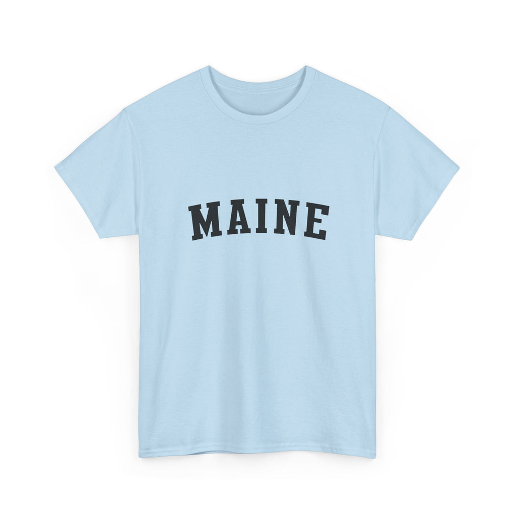 Maine arched text Tee | State pride minimalist graphic T-shirt