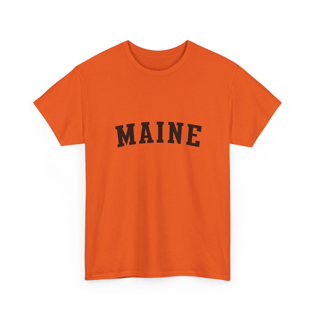 Maine arched text Tee | State pride minimalist graphic T-shirt
