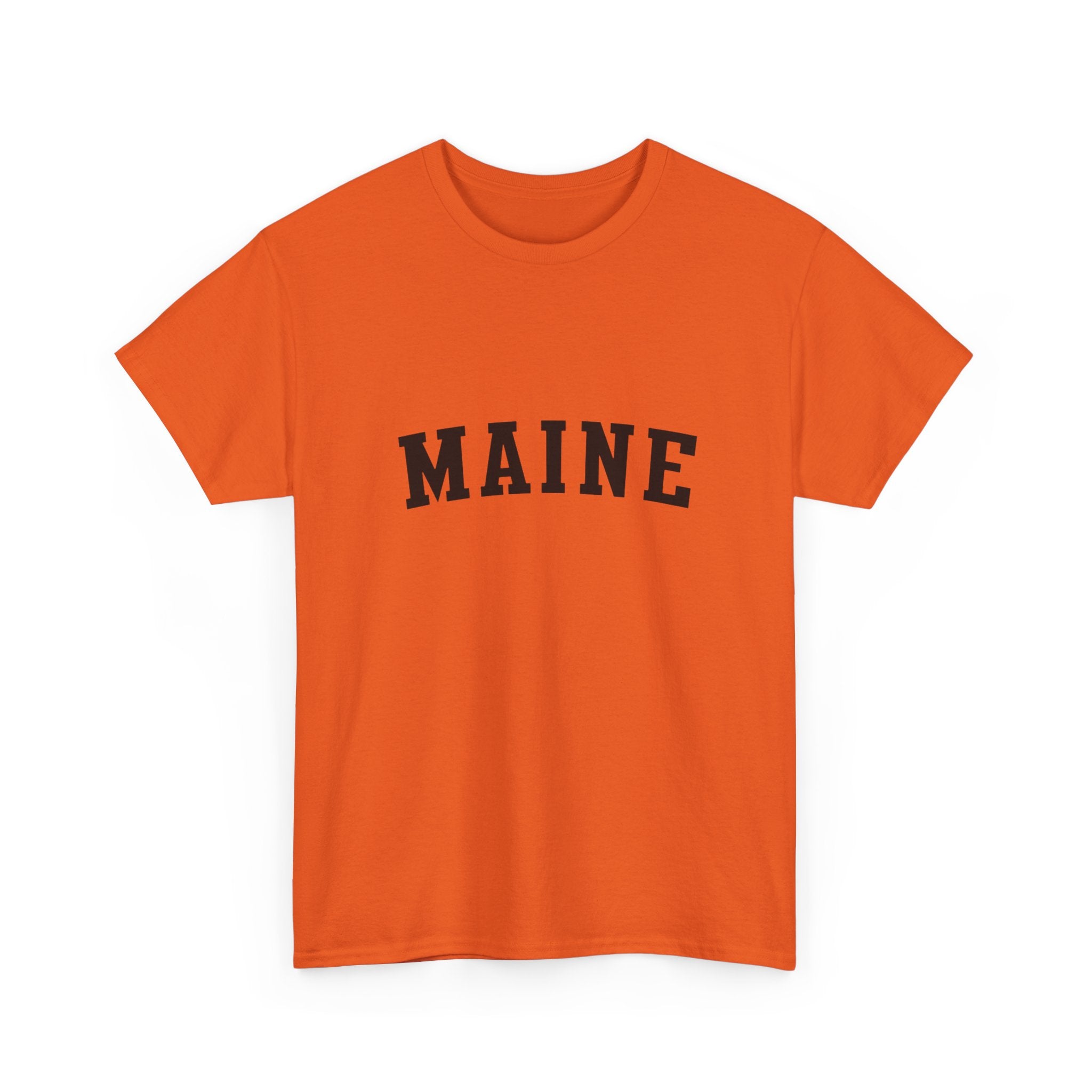 Maine arched text Tee | State pride minimalist graphic T-shirt