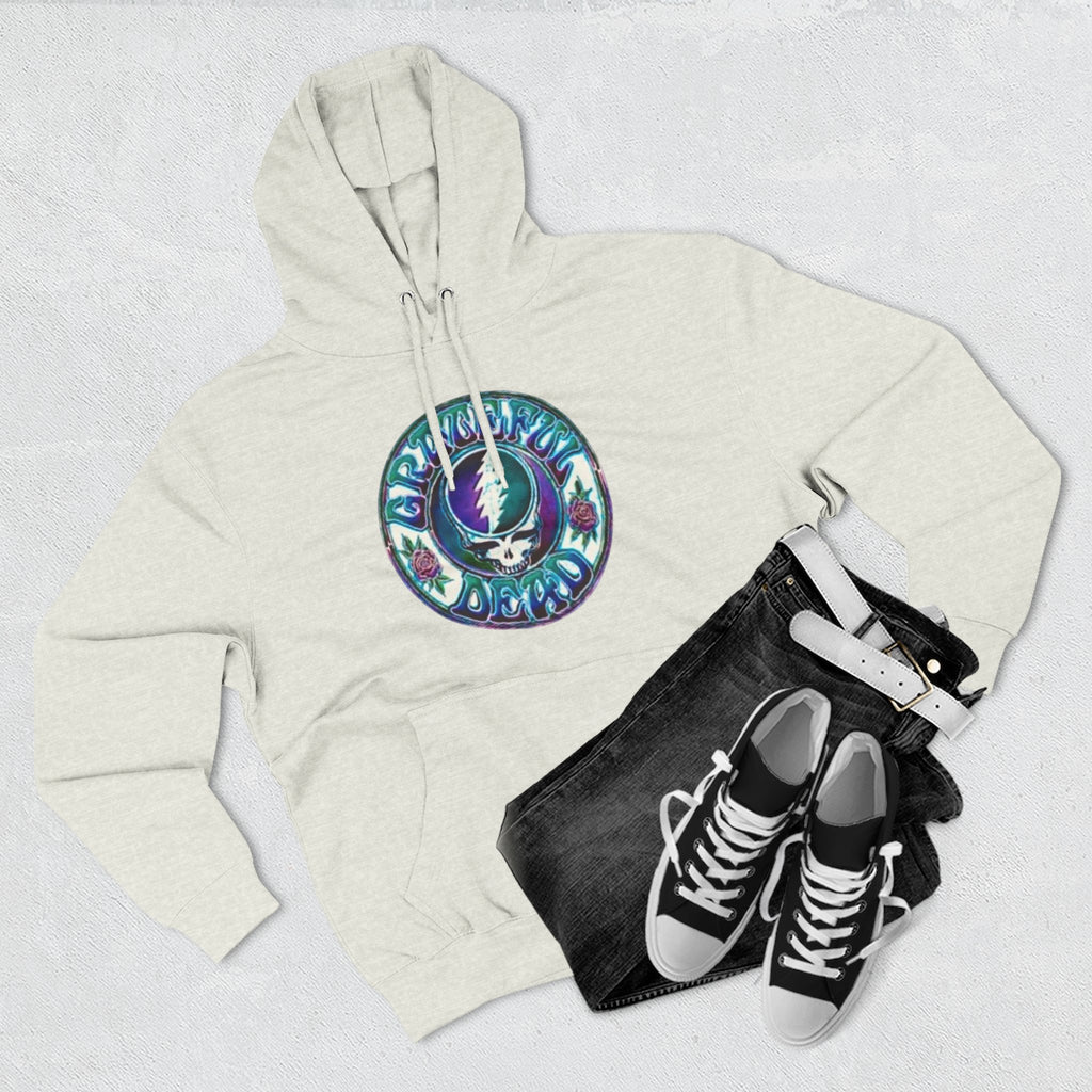 Grateful Dead Steal Your Face skull hoodie | Three-Panel Fleece Hoodie