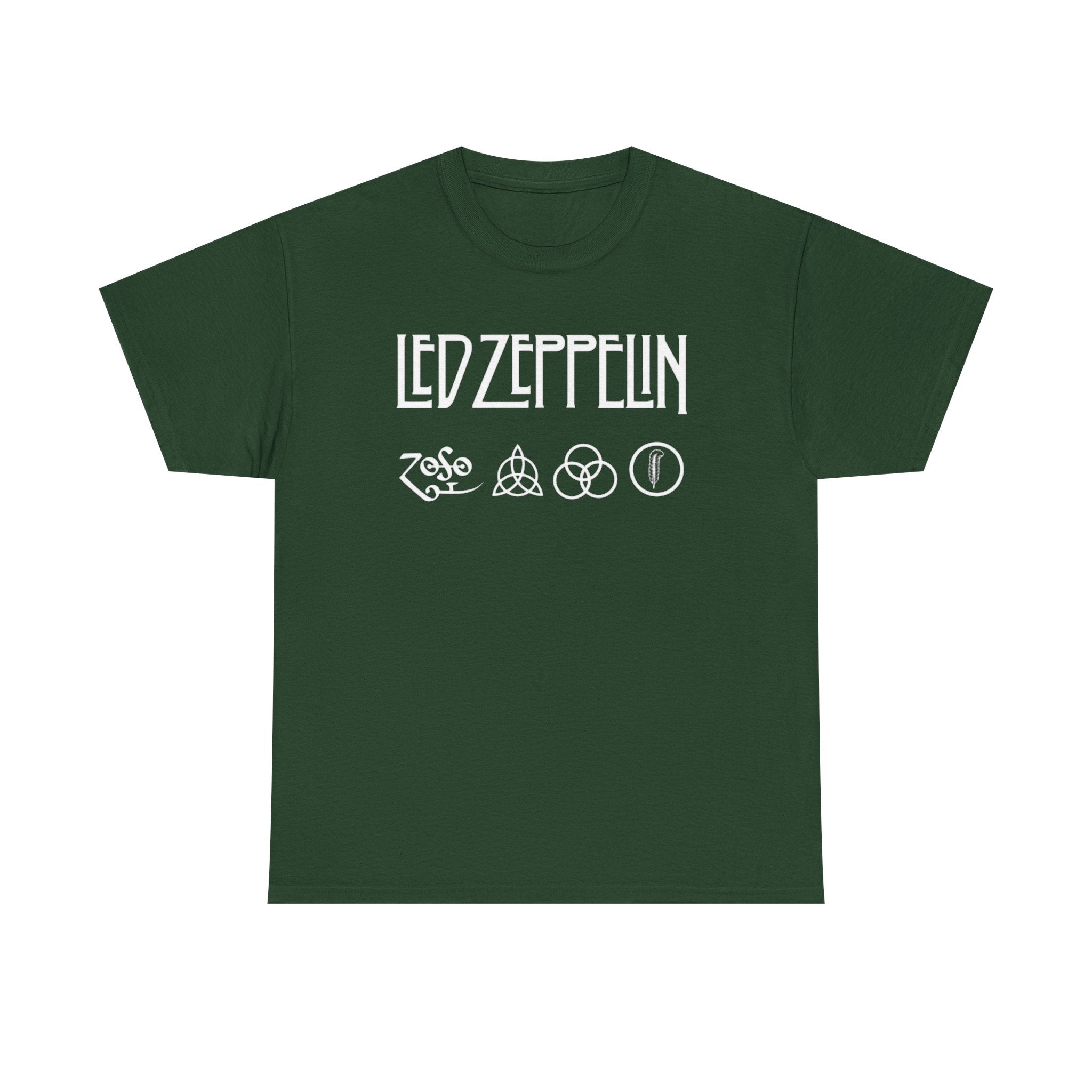 Led Zeppelin Symbols Graphic Tee - Classic Rock Band Logo T-Shirt