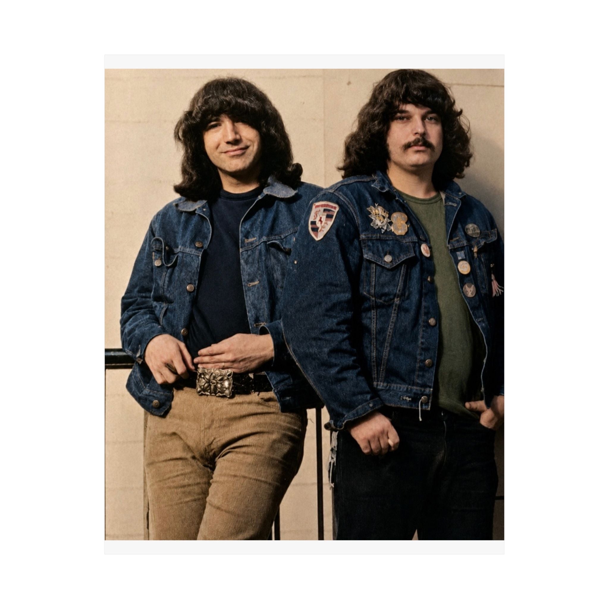 1970s Jerry & Pigpen Poster Matte Vertical Poster | Grateful Dead Band Photography