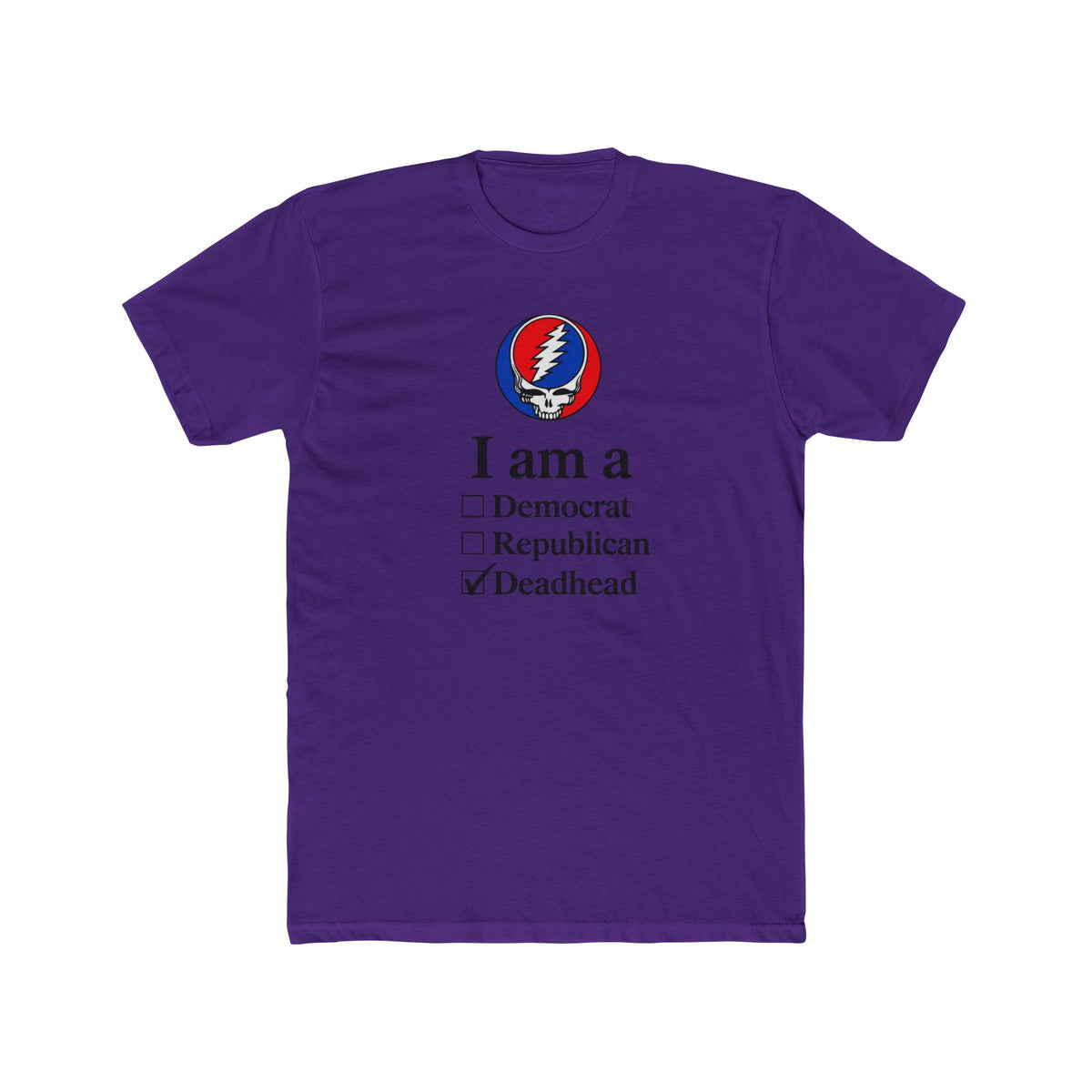 Deadhead Checkbox I am a Deadhead T-Shirt | Grateful Dead Steal Your Face Tee
