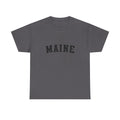 Maine arched text Tee | State pride minimalist graphic T-shirt