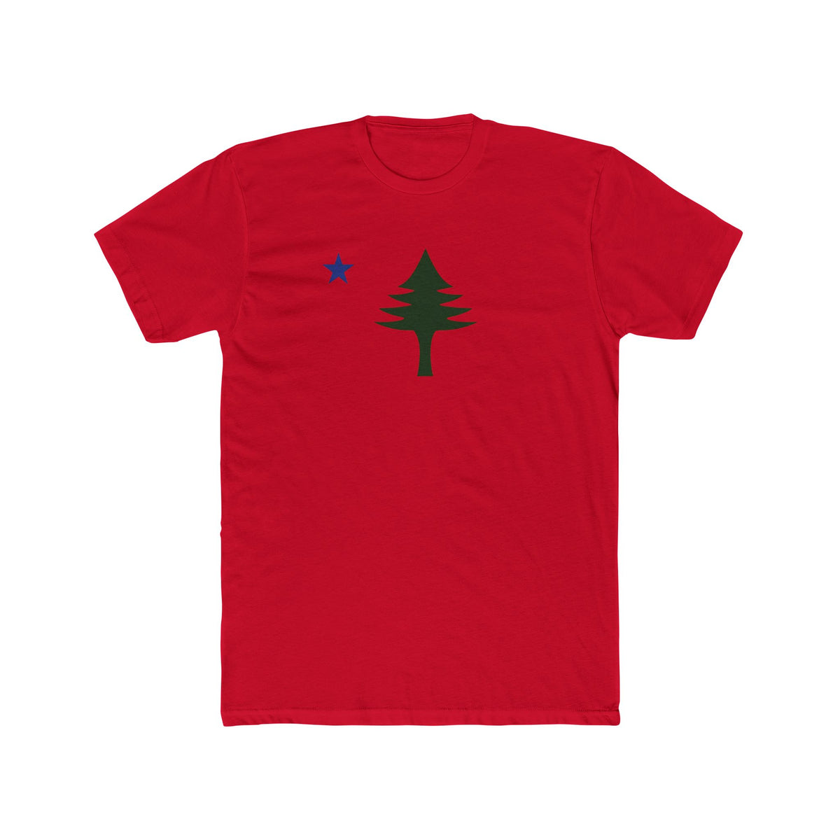 Maine State Flag Pine Tree and Star T-Shirt | Minimal Nature Tee