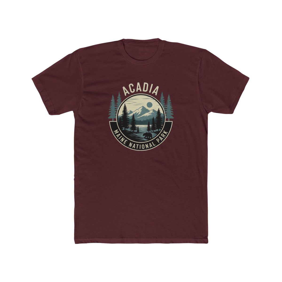 Acadia National Park Maine T-Shirt — Vintage Mountain & Pines Crew Tee