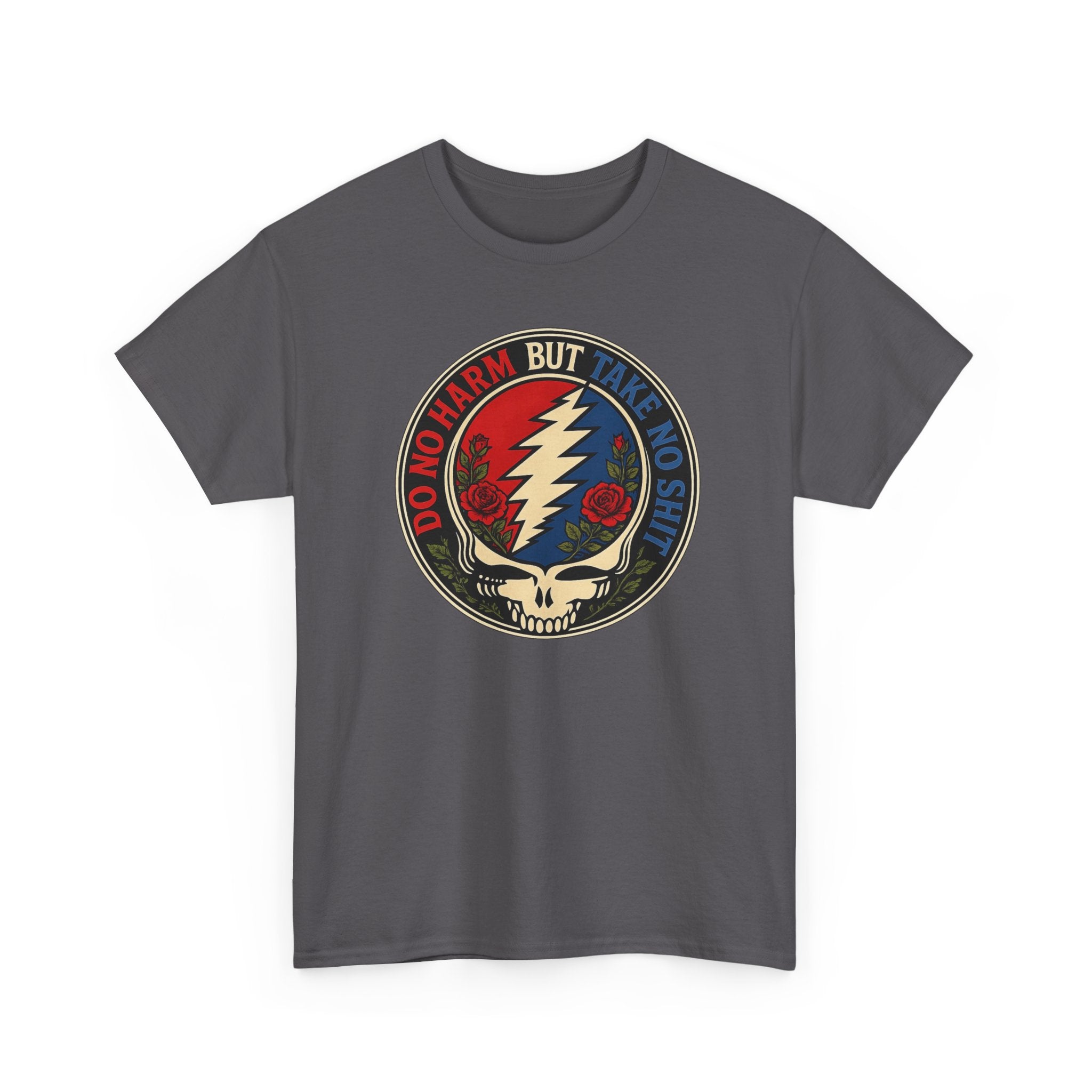 Steal Your Face Skull lightning bolt T-Shirt | Psychedelic band skull tee