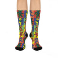 Dancing Bears Pattern Socks | Colorful Grateful Dead Inspired Crew Socks