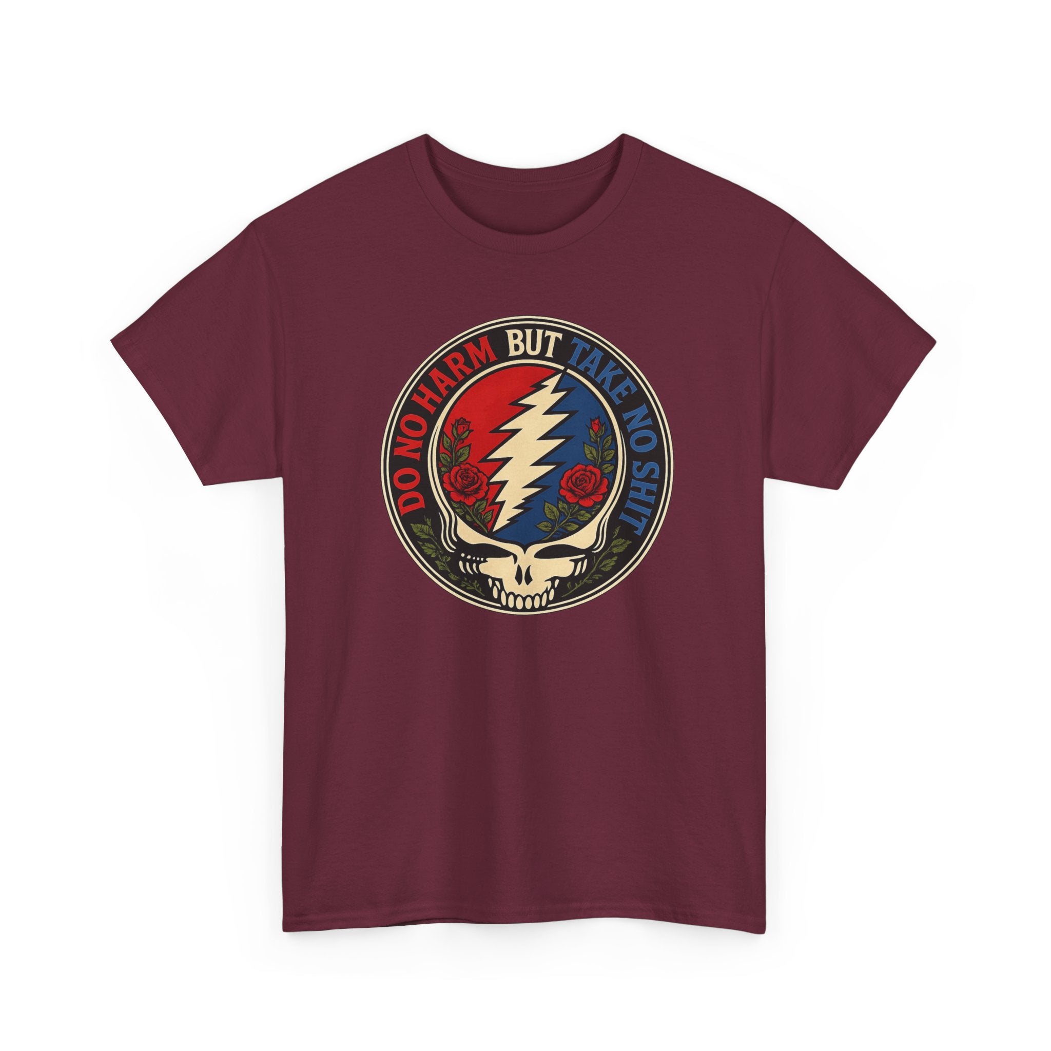 Steal Your Face Skull lightning bolt T-Shirt | Psychedelic band skull tee