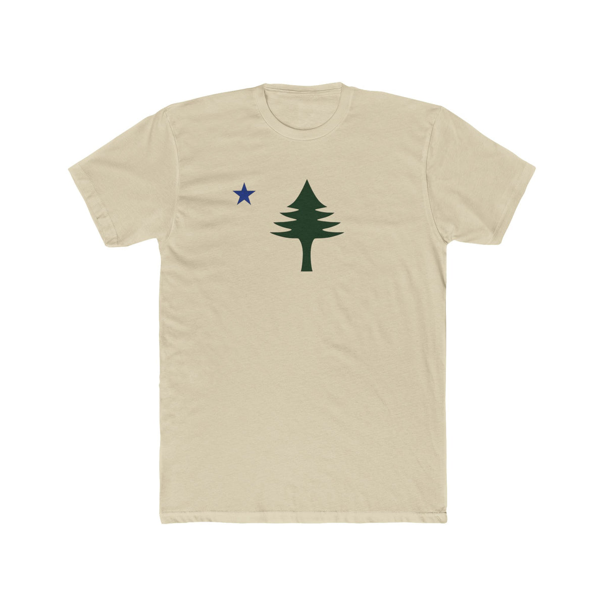 Maine State Flag Pine Tree and Star T-Shirt | Minimal Nature Tee