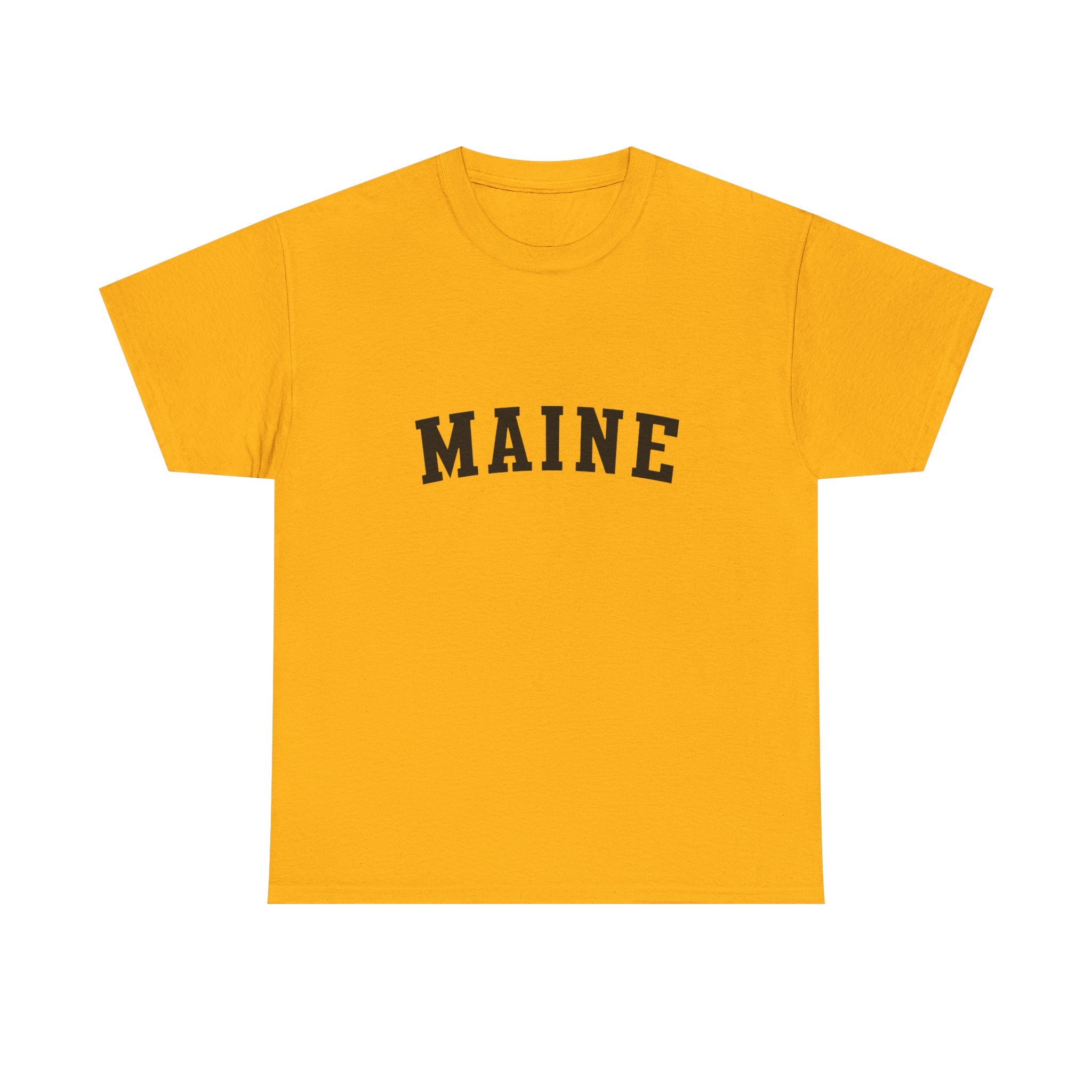 Maine arched text Tee | State pride minimalist graphic T-shirt
