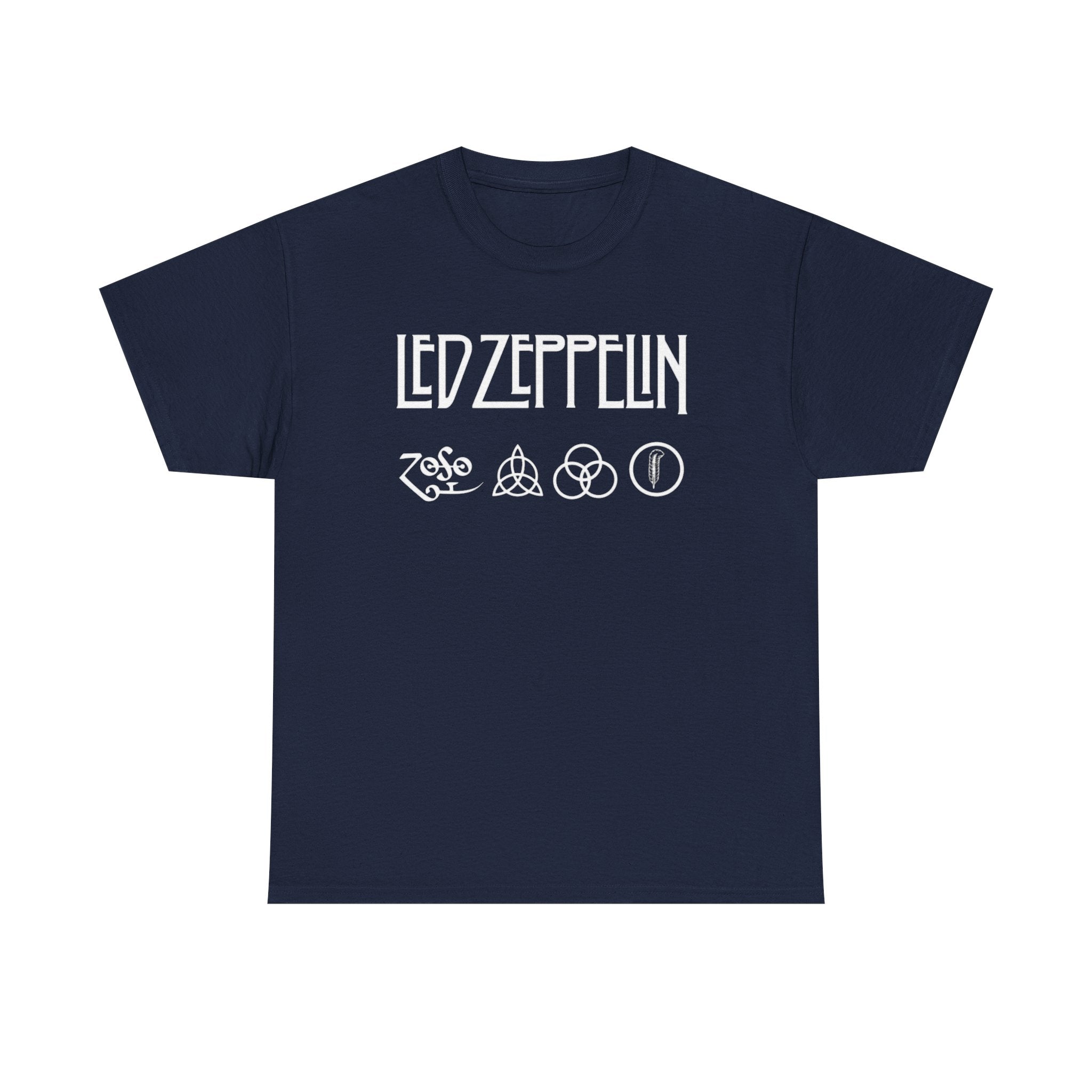 Led Zeppelin Symbols Graphic Tee - Classic Rock Band Logo T-Shirt