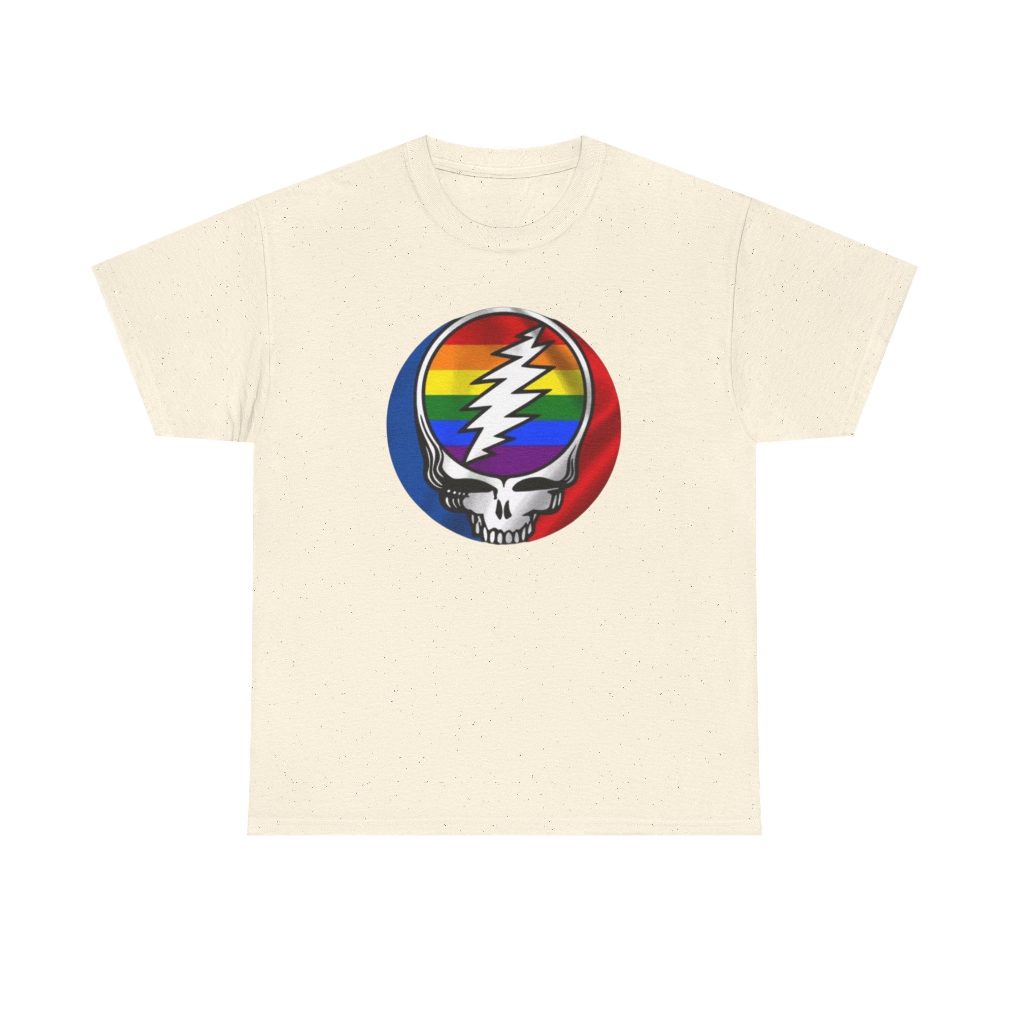 Rainbow Steal Your Face Skull T-Shirt | Grateful Dead Skull Tee